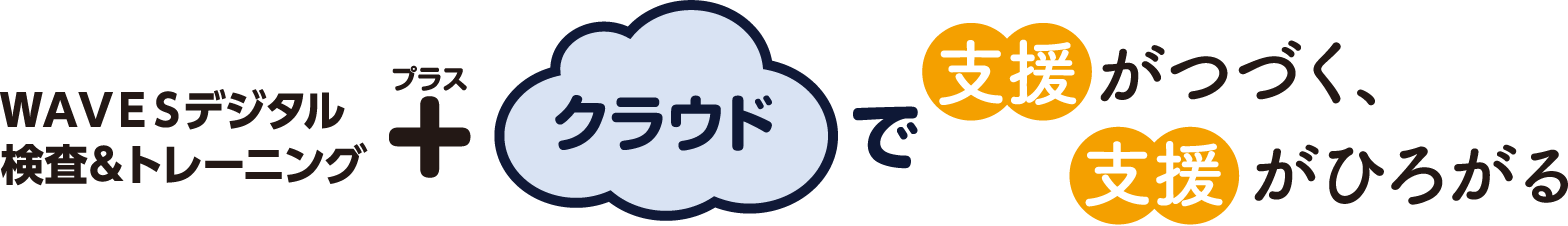 WAVESデジタル 検査&トレーニング+クラウドで支援がつづく、支援がひろがる